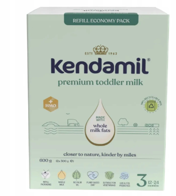 Kendamil 3 Premium modifikuotas pienas 600g be žuvies ir palmių aliejaus