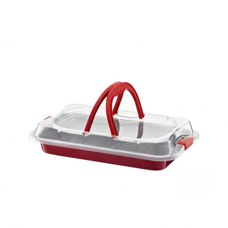 Dajar Kepimo forma 36x23x5 cm su plastikiniu dangčiu CHERRY (iki +230C) Ambition 83013
