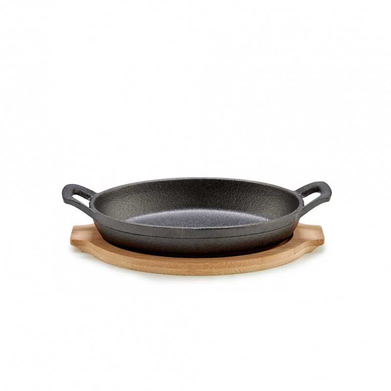 Kinvara Kepimo indas kalioji geležis su bambukiniu padėklu 22x12x5 cm (max 260C) 64308