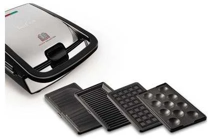 TEFAL Sumuštinių ir vaflių keptuvas SW854D16, 4 plokštės