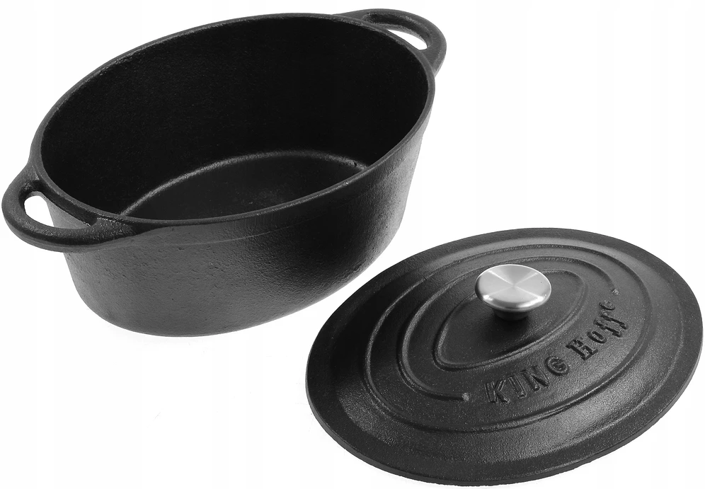King Hoff Brytfanka Kepimo skarda 6,2 l, juodo ketaus, „Kinghoff“
