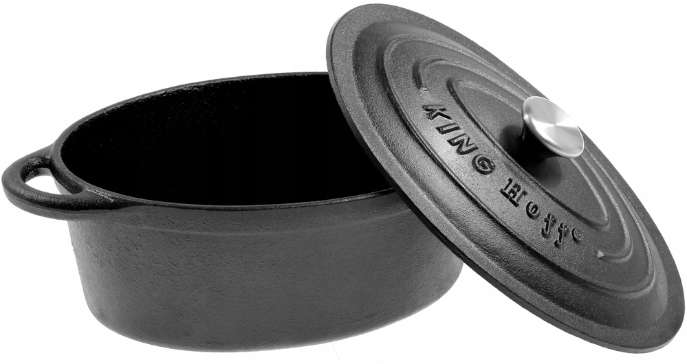 King Hoff Brytfanka Kepimo skarda 6,2 l, juodo ketaus, „Kinghoff“