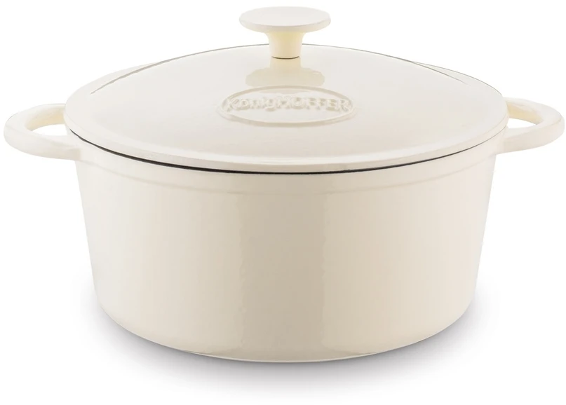 Keptuvė Ketaus Indukcinė žąsų viryklė Kreminė Ovali Retro Konighoffer 5L
