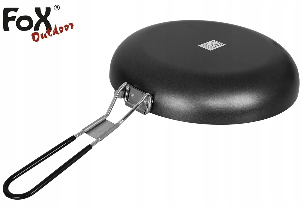 Keptuvė su sulankstoma rankena Fox Outdoor, 24x4.7cm, juoda