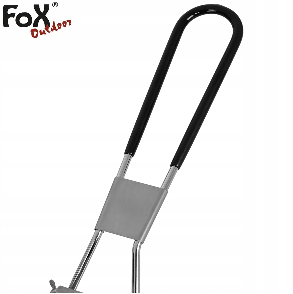 Keptuvė su sulankstoma rankena Fox Outdoor, 24x4.7cm, juoda
