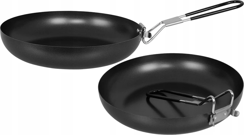 Keptuvė su sulankstoma rankena Fox Outdoor, 24x4.7cm, juoda