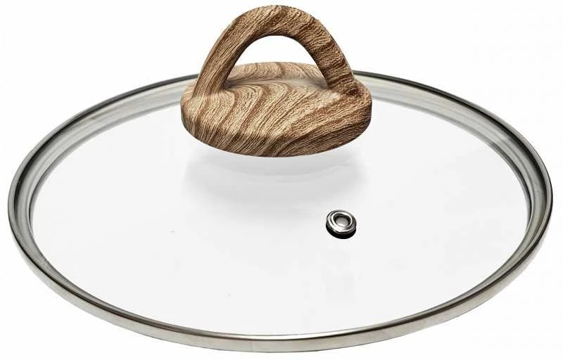 Ketler Keptuvės dangtis 20 cm su medžio imitacijos rankena