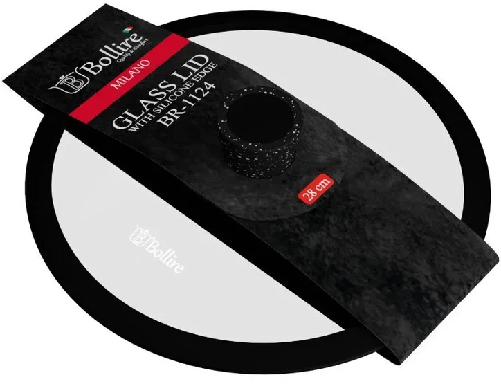 Keptuvės dangtis BOLLIRE Silicon, stiklinis, ø 24 cm