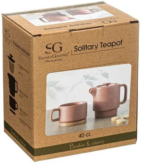 Keramikinis arbatinukas su puodeliu SECRET DE GOURMET 400ml