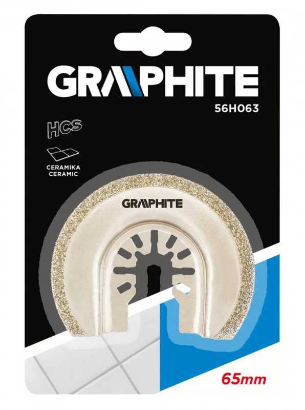 Grąžtas Graphite Pusapvalis diskas 65 mm, HCS, galvanizuota deimanto dulkių danga
