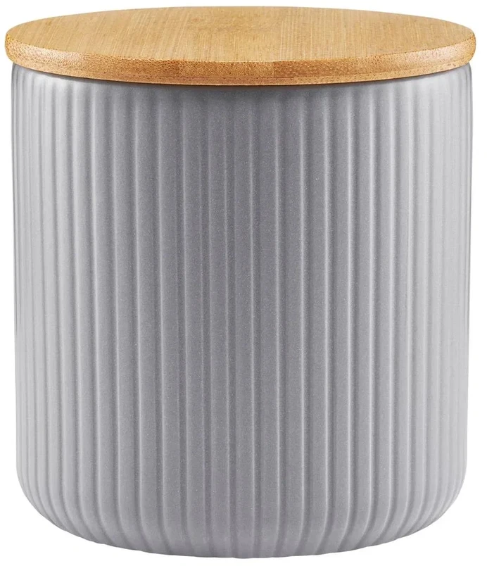 Keraminis maisto laikymo indelis AMBITION CURLY, su bambukiniu dangt., baltos sp., 0,85 L
