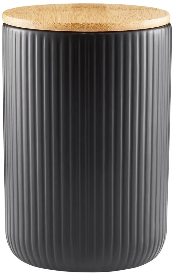 Keraminis maisto laikymo indelis AMBITION CURLY, su bambukiniu dangt., baltos sp., 0,85 L