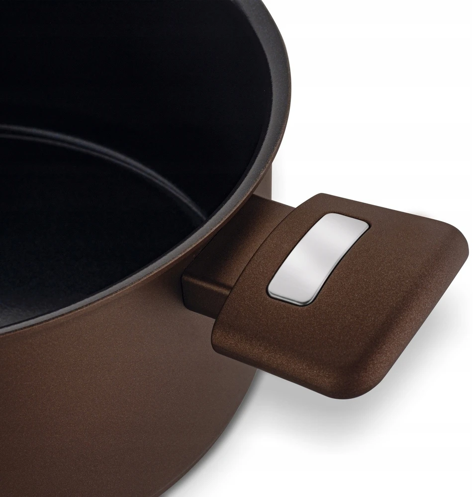 KERAMINIS PUODAS su dangteliu indukcinis dujos Konighoffer Reno Brown 28cm 7l