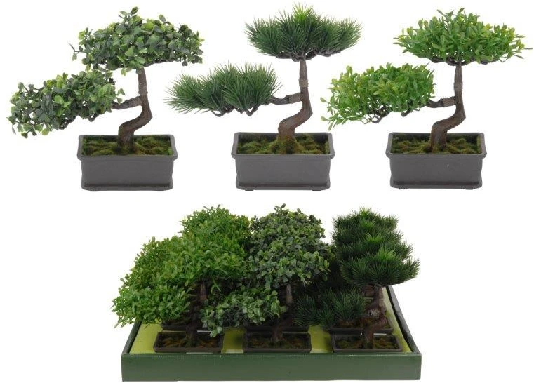 POLNIX Keraminis vazonas BONSAI, juodos sp., 19 x 13 cm