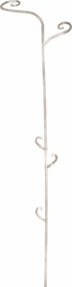 POLNIX Keraminis vazonas MOON, apvalus, sidabrinės sp., 14 x 6 cm