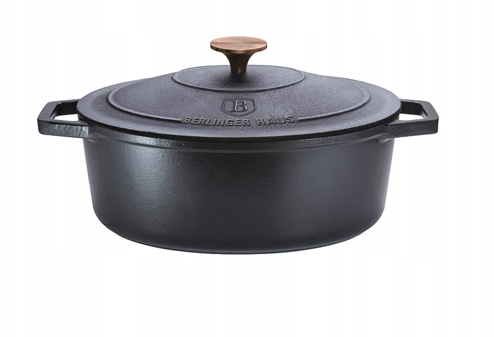 Berlinger Haus Emaliuotas ketaus puodas / troškintuvas BerlingerHaus 5,56L | 30x22x12cm (ovalinis) | Strong Mold BH/6518
