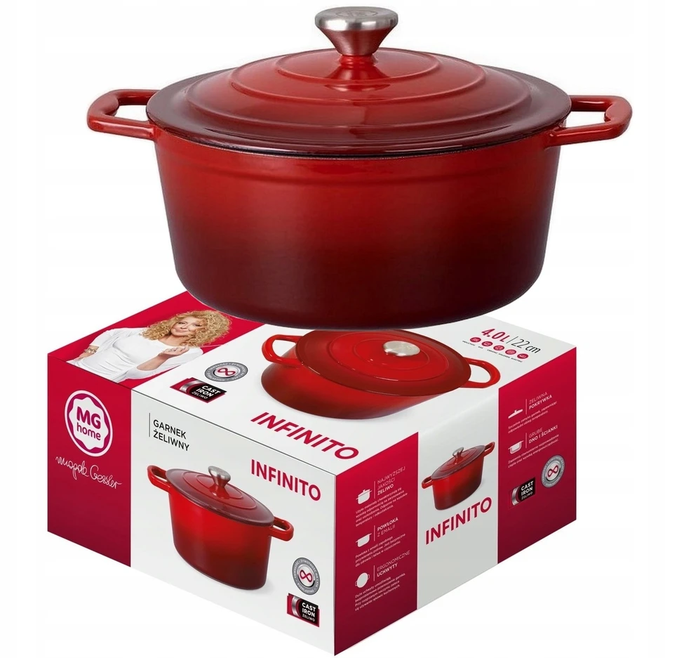 Skeppshult Ketaus puodas 4 L Emaliuotas katilas MG HOME Indukcinė dujinė orkaitė