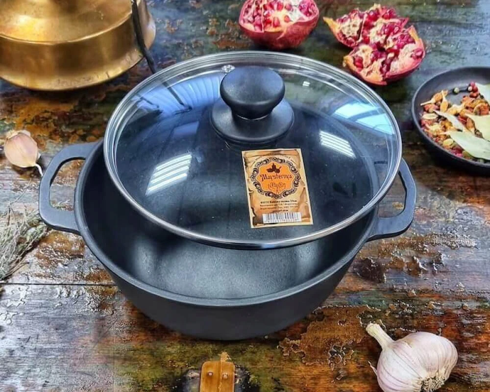 Ketaus puodas su dangteliu, 6L
