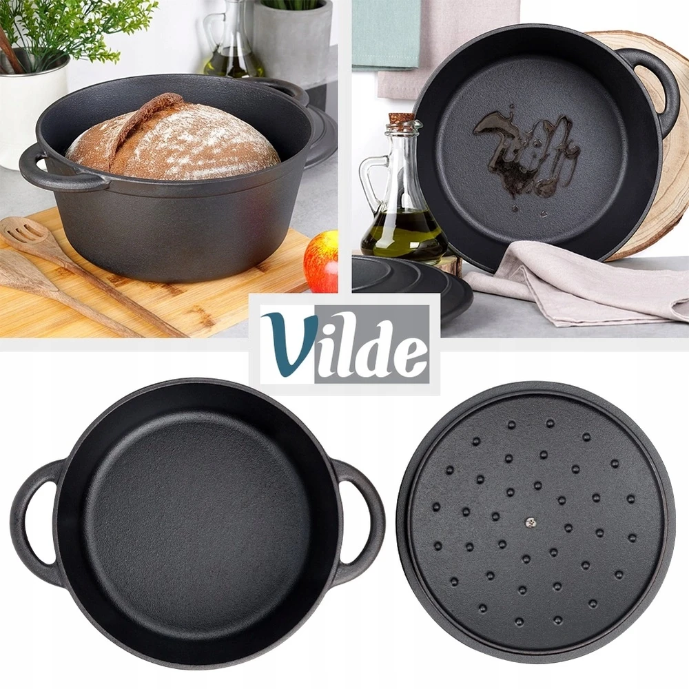 Vilde Maysternya Ketaus puodas 5.9 L (su ketaus dangčiu)