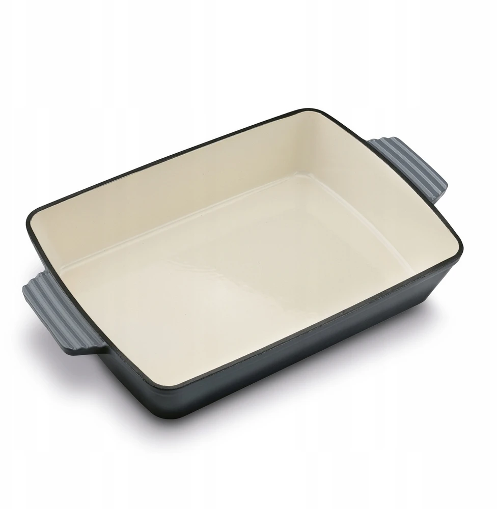 Ketaus skrudinimo keptuvė emaliuota INDUKCIJA Pilka Konighoffer 39x23x7cm