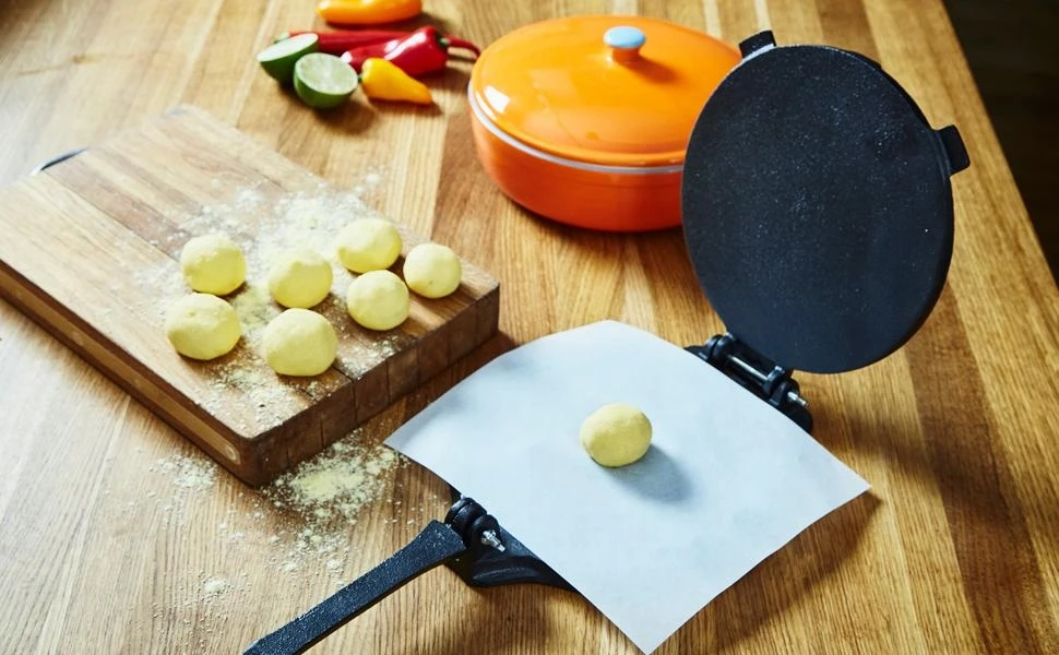 Ketaus tortilijos presas 25 cm Uno Casa Roti ir Tortilla Pres