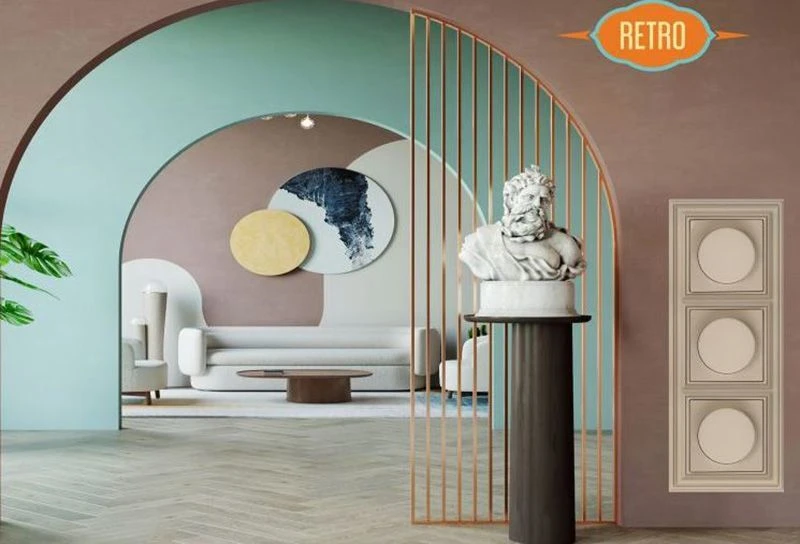 Keturvietis rėmelis LIREGUS RETRO, kreminės spalvos