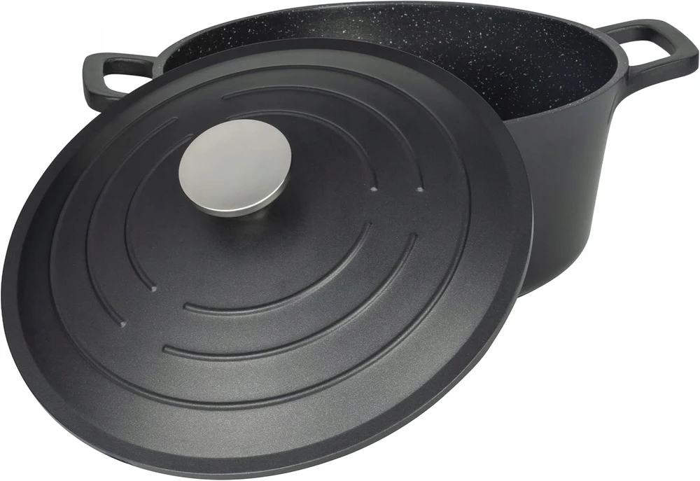 KETUS LIETUKAS 24 CM APVALUS TORTAMS, Juodas, INDUKCINIS