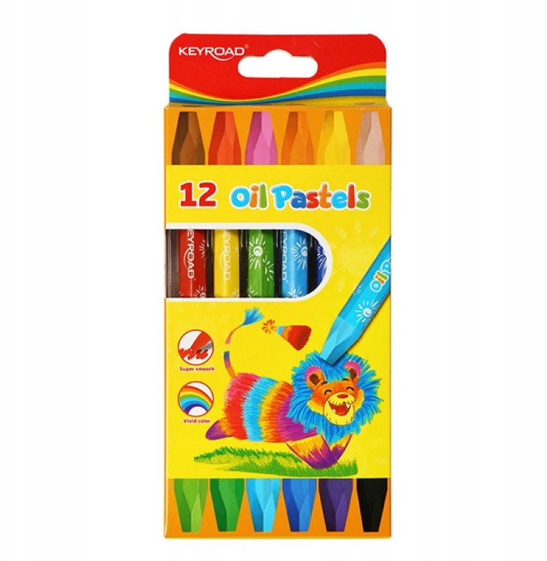 Keyroad Aliejinės pastelės spalvotos, 12vnt