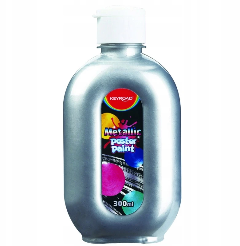 Keyroad metaliniai plakatai dažai 300ml sidabriniai