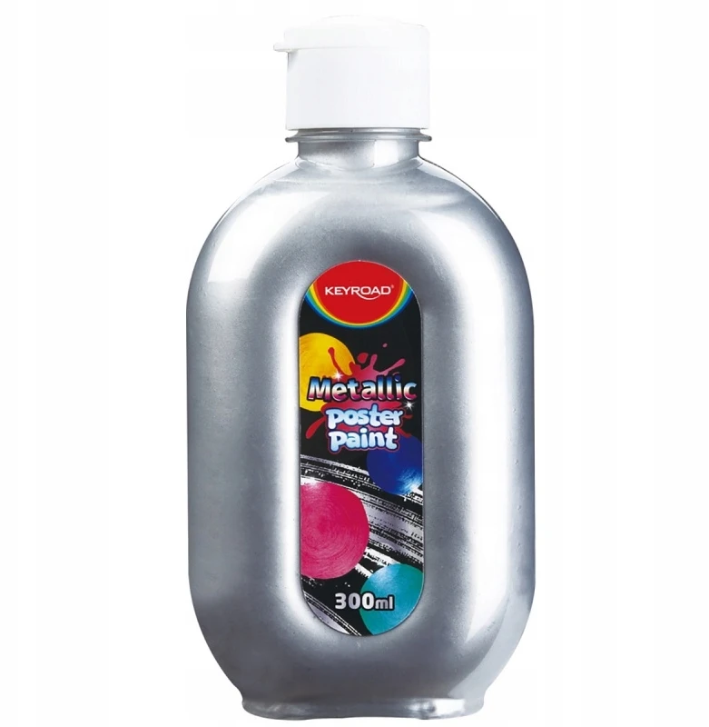 Keyroad metaliniai plakatai dažai 300ml sidabriniai