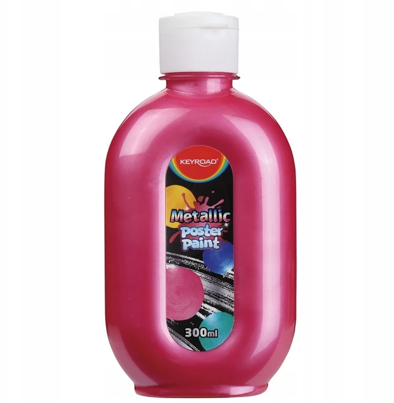 Keyroad plakatų dažai, 300ml, metaliniai, raudoni
