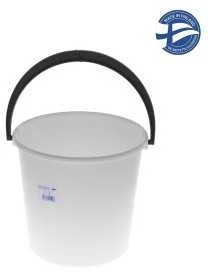 None Kibiras, su plastikine rankena, 10 L, apskritas, balta sp.