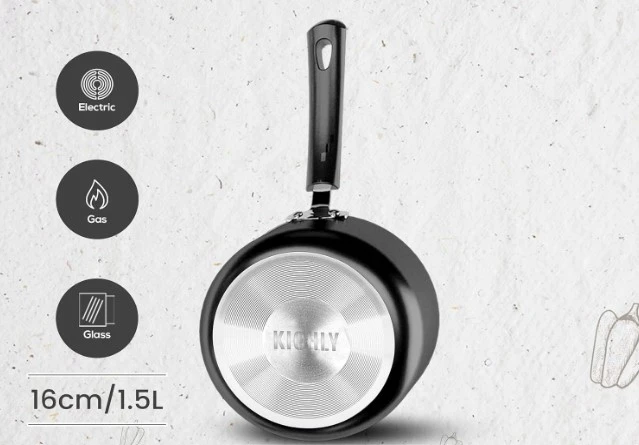 KICHLY 5 indukcinių puodų ir keptuvių rinkinys 20-28cm su dangčiais virtuvė