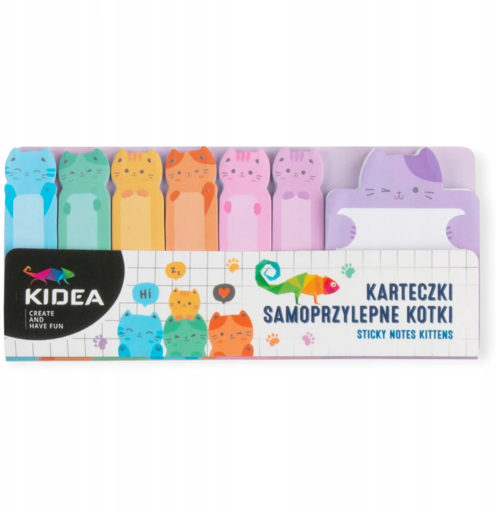 „Kidea“ 12 spalvų smulkintuvų ir lipnių lapelių rinkinys KATĖS ir LOKIS
