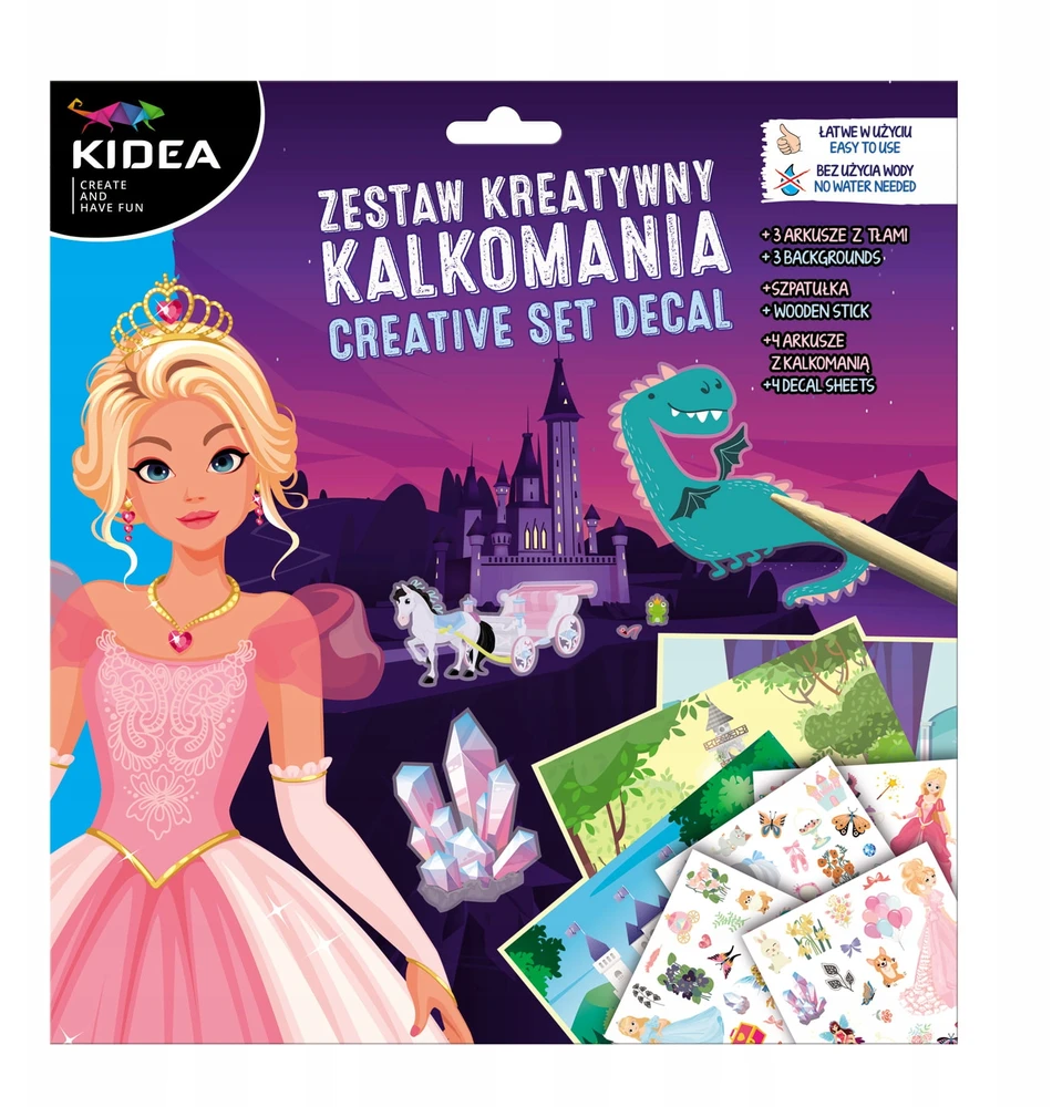 Kidea Creative Princess lipdukų rinkinys