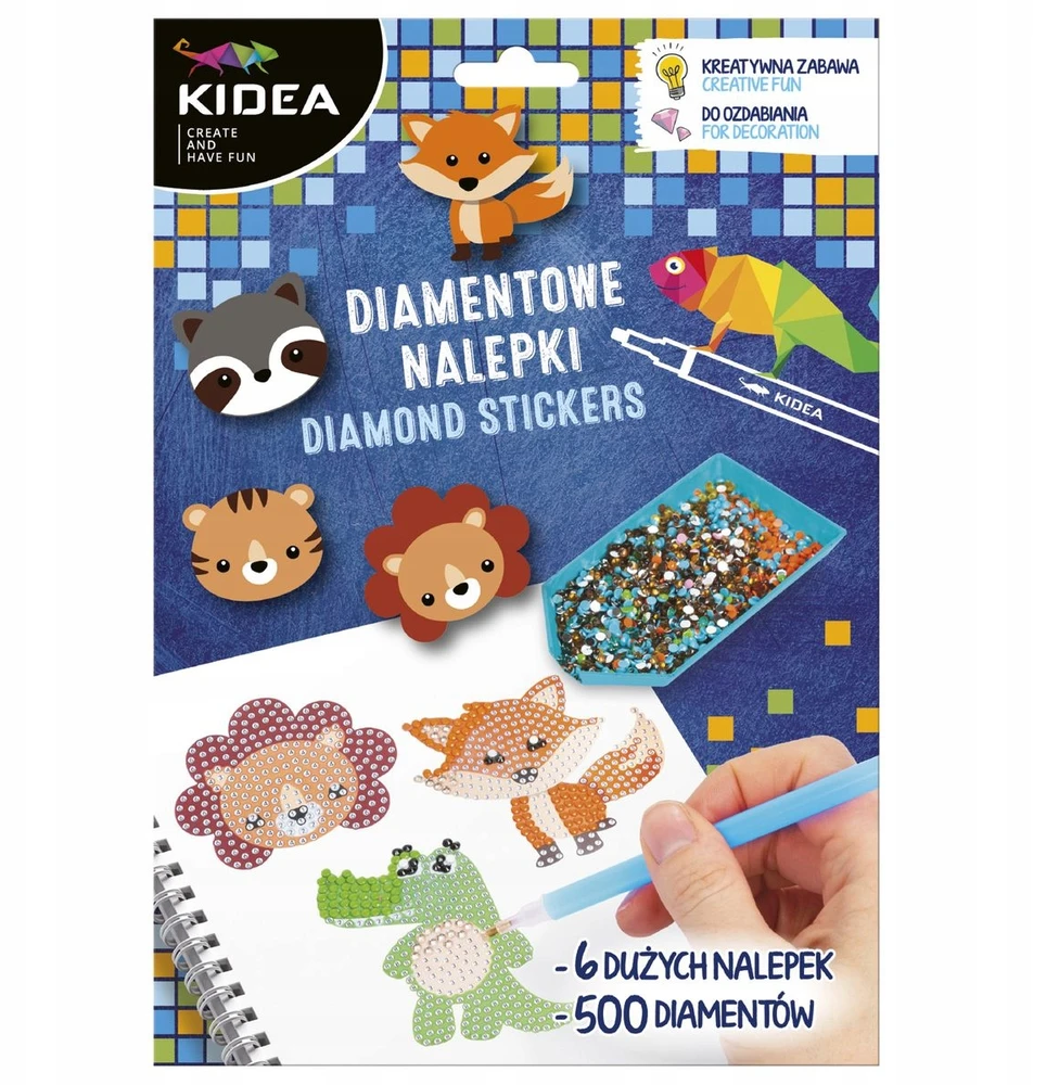 Kidea Diamond Stickers: Animals, Creative Craft Set