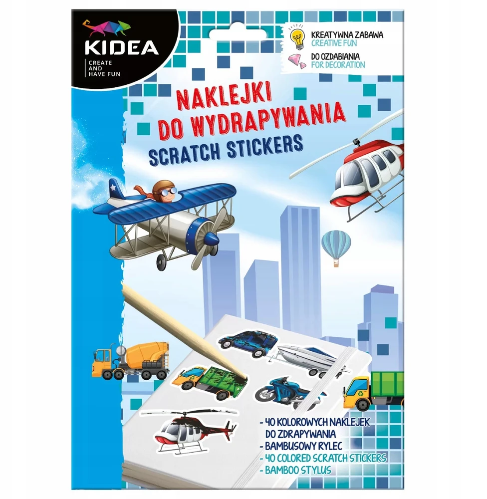 Kidea Įbrėžiami lipdukai Transporto priemonės