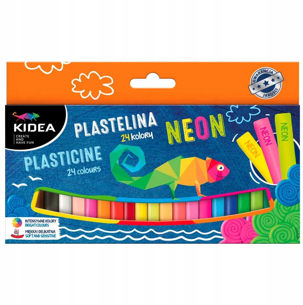 Kidea įvairiaspalvis plastilinas 48 vnt.