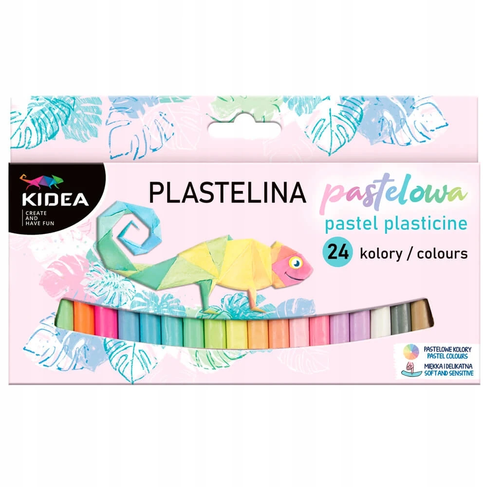 Kidea įvairiaspalvis plastilinas 48 vnt.