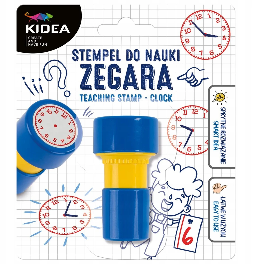 Kidea LEARNING CLOCK STAMP (SNZKA) antspaudų rinkinys