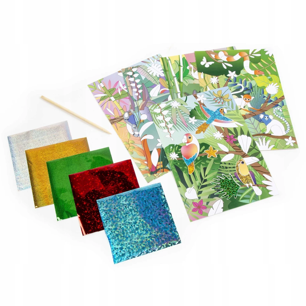 Kidea METALIC STICKSCREATIVE ANIMALS RINKINYS