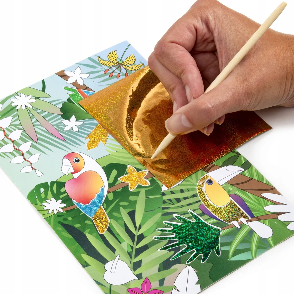 Kidea METALIC STICKSCREATIVE ANIMALS RINKINYS