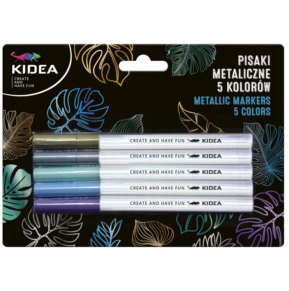 Derform Kidea metaliniai markeriai, 5 spalvų