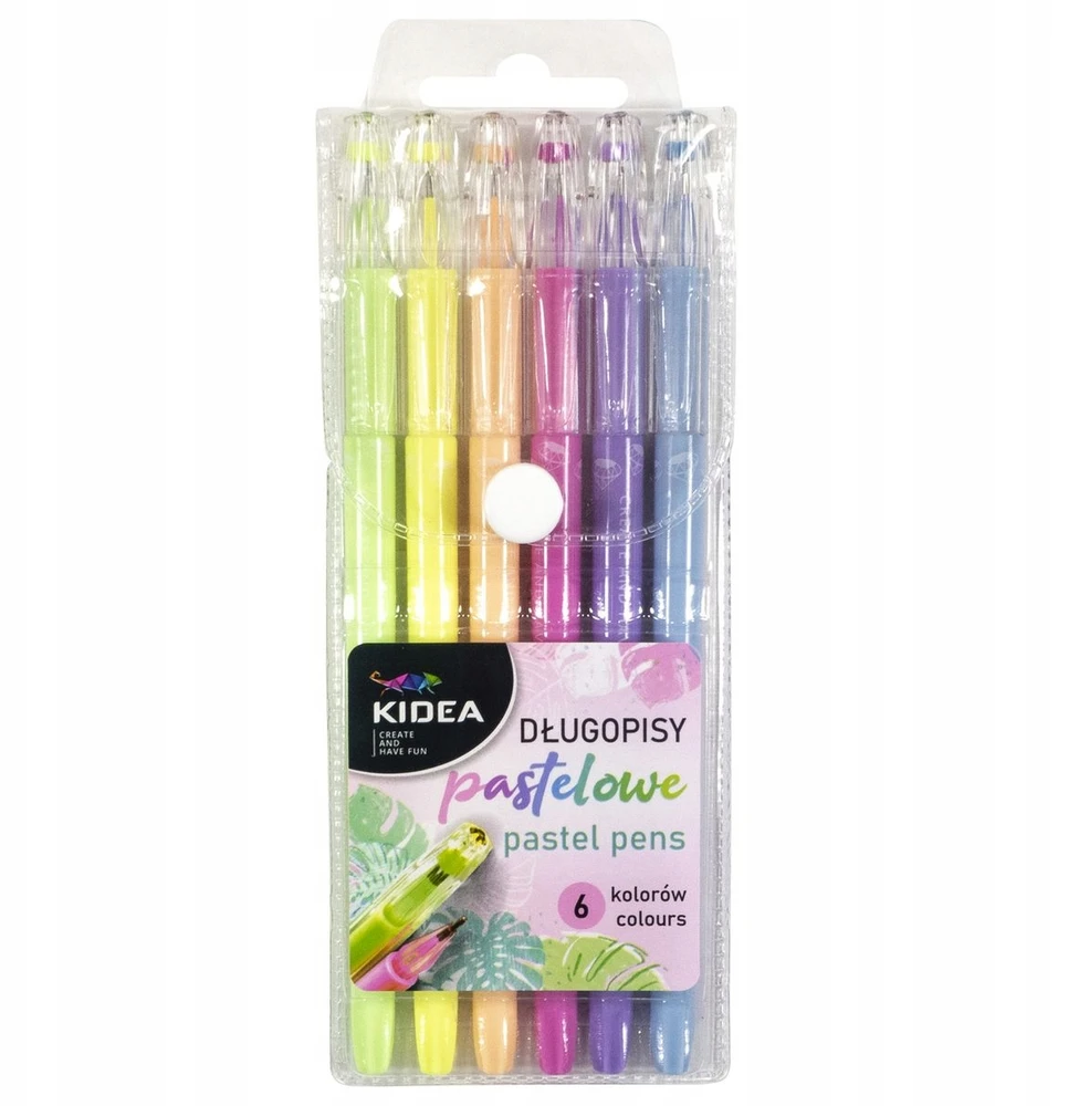 Kidea pastelinių spalvų rašiklis, 6 spalvos