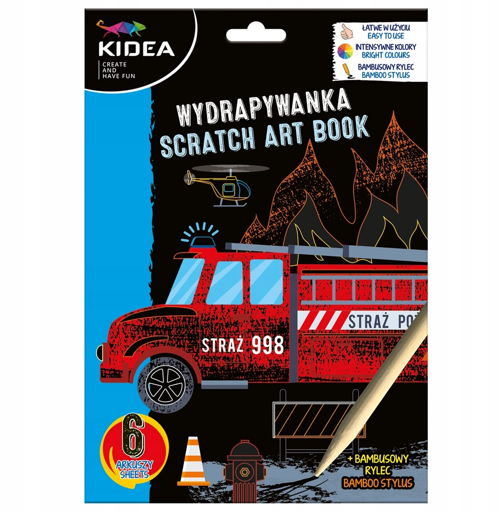 Kidea Scratch žaidimas Scratch žaidimas A5 Transporto priemonės Automobiliai 6 lapai