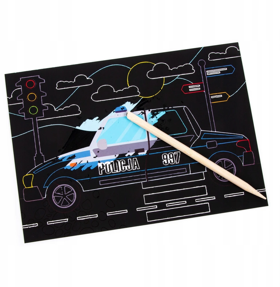Kidea Scratch žaidimas Scratch žaidimas A5 Transporto priemonės Automobiliai 6 lapai