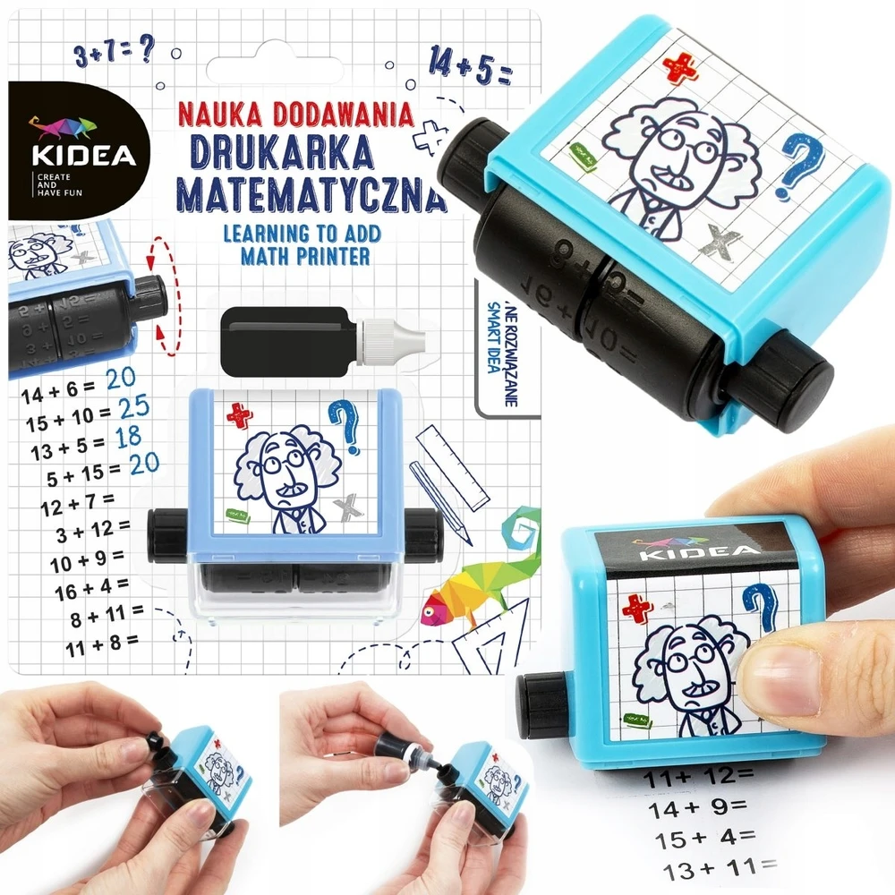 Kidea Spausdintuvas MATEMATYCZNA NAUKA DODAWANIA ODEJMOWANIA MNOŻENIA DZIELENIA NIEWIA