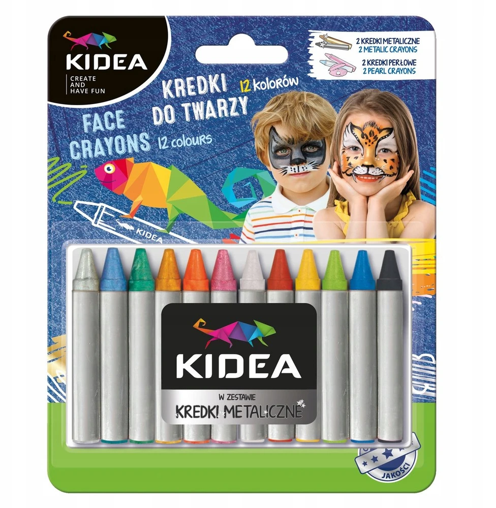 Kidea veido dažai 12 spalvų. „Kidea“ (KDT12KA)