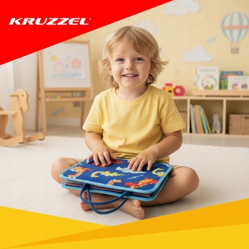 KIDINO MONTESSORI SENSORY BOOK XXL MANIPULIAVIMO LENTA 14IN1 Saugus
