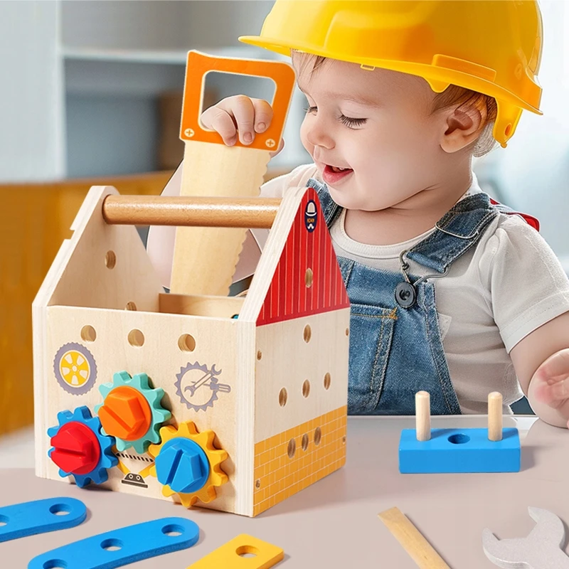 KIDINO „Pasidaryk pats“ rinkinio dirbtuvės įrankiai Montessori surinkimo namai